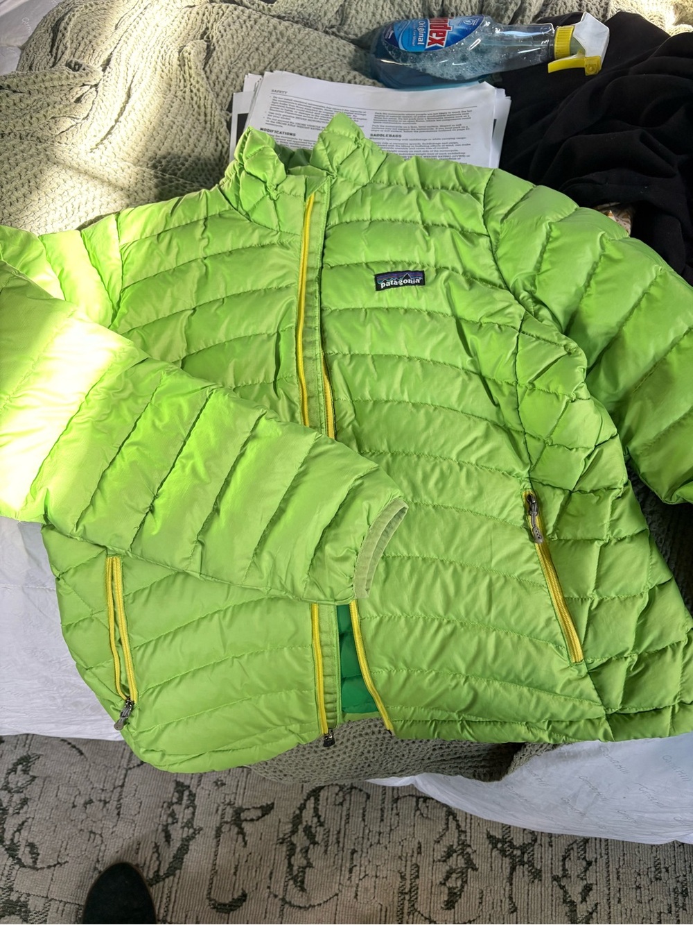 Patagonia Bright Green and Lime Women's Jacket